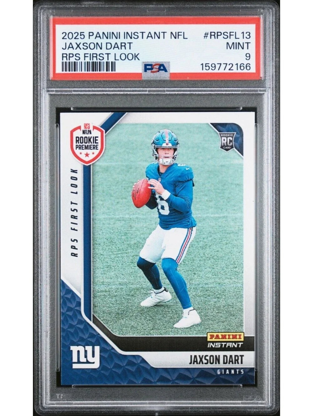 2025 Panini Instant RPS First Look  Jaxson Dart #RPSFL-13 Rookie (RC) PSA 9 Mint